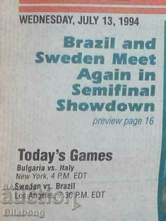 Football program Bulgaria - Italy, 1/2 final USA' 1994 with price 50.00 BGN | € 25.56 Football program Bulgaria - Italy, 1/2 final USA' 1994 with price 50.00 BGN | € 25.56