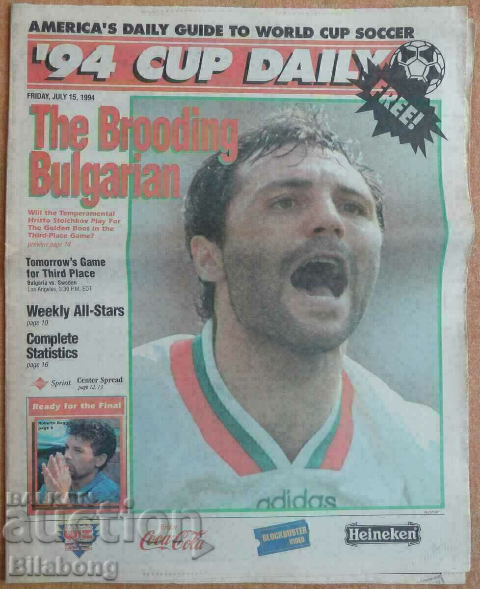 Football program Bulgaria - Sweden, for 3rd place USA' 1994