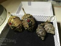 Renaissance earrings, jewelry, arpalia. 2 pairs.
