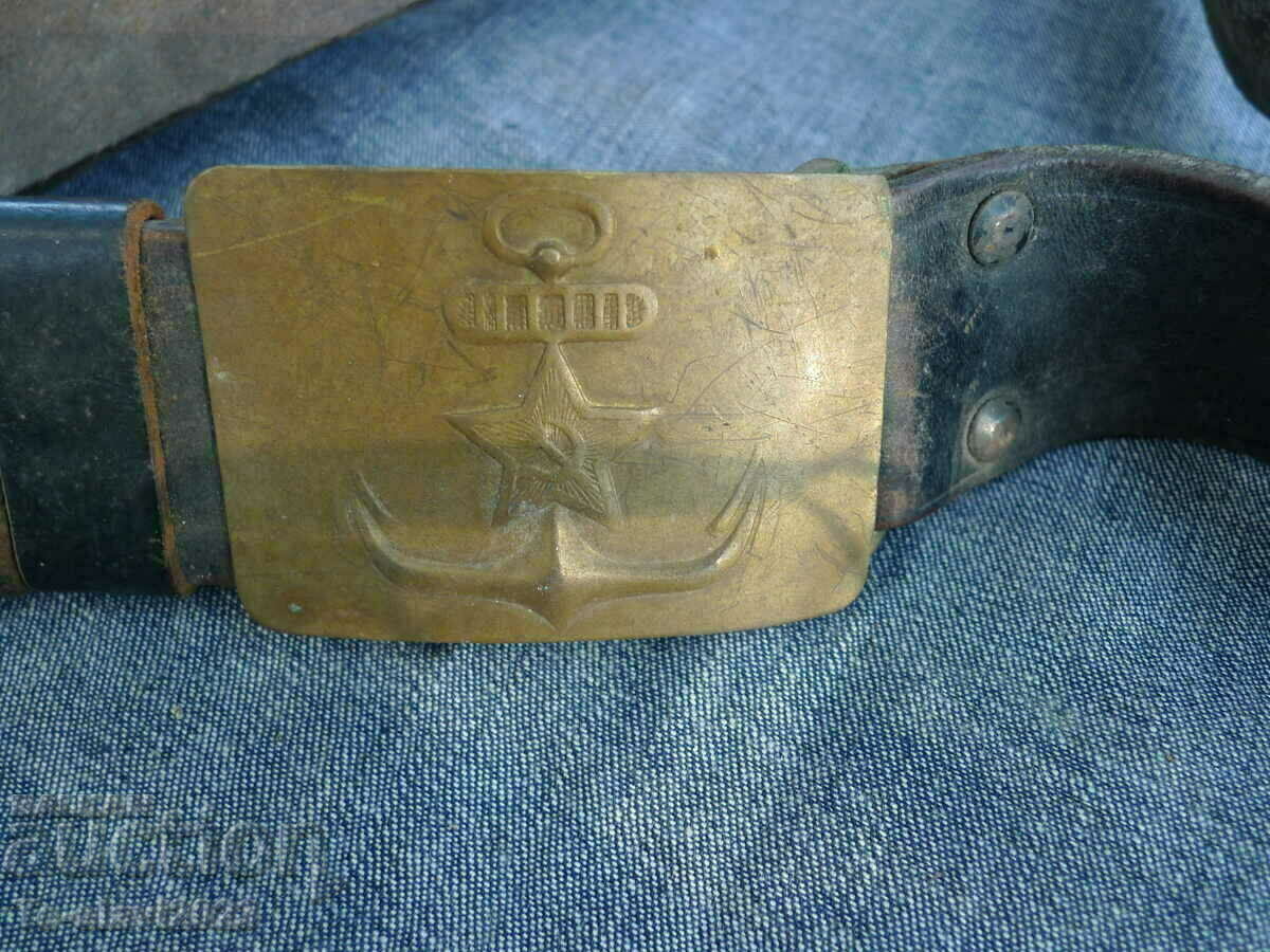 Cureaua din piele Old Navy cu catarama din bronz