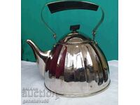 Russian chromed brass jug, teapot