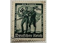 Пощенска марка Германия-райх "deutsche reich" 1938