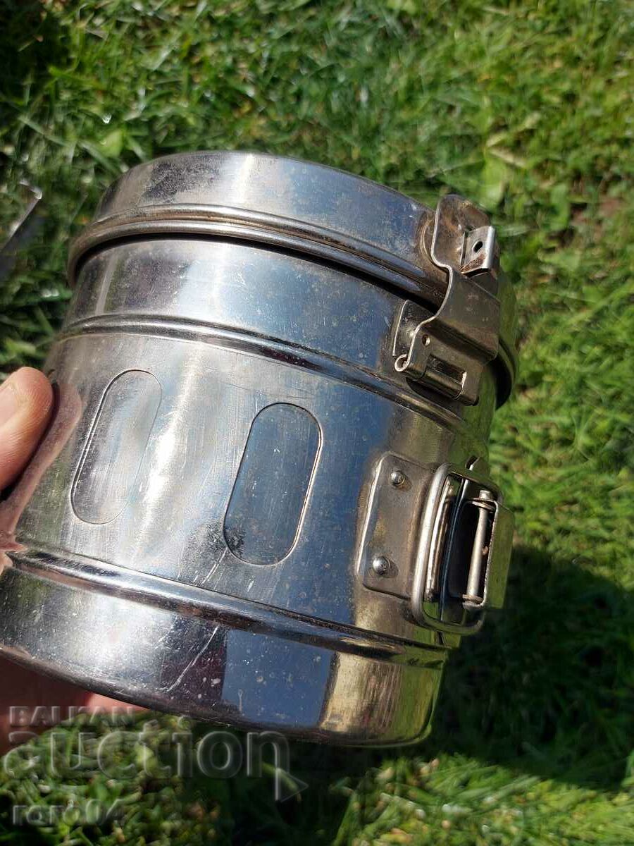 MEDICAL POT WITH TAMPONS - STAINLESS STEEL - 7