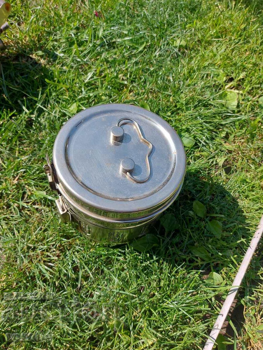 MEDICAL POT WITH TAMPONS - STAINLESS STEEL