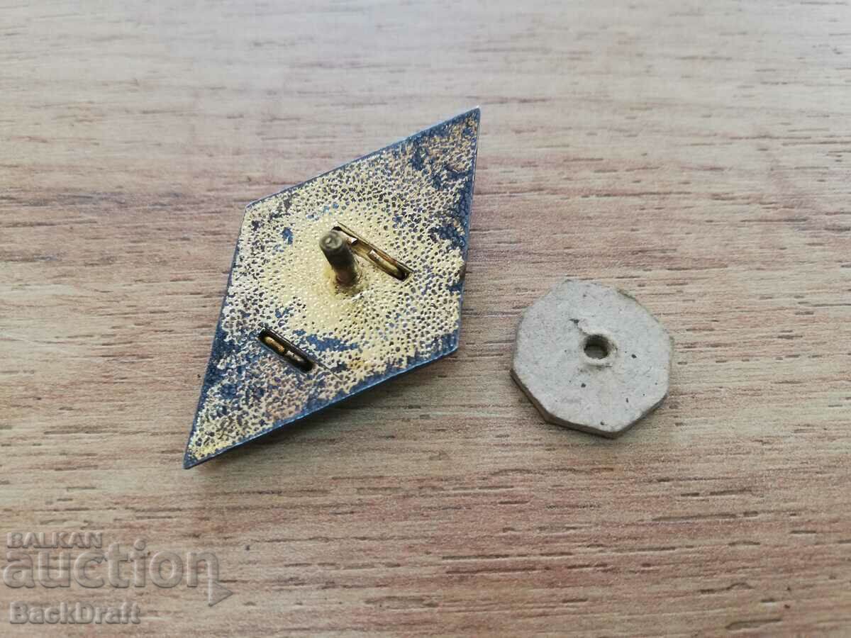 Auction  Old Soc enamel BADGE, RHOMBUS, badge VA G. S. RAKOWSKI