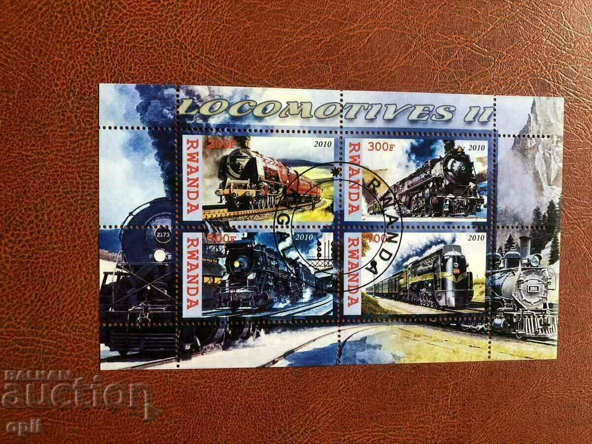 Клеймован Блок Локомотиви 2010 Руанда Клеймован Блок Локомотиви 2010 Руанда