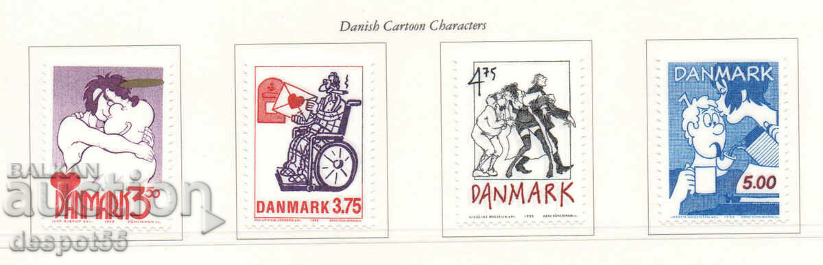 1992. Danemarca. Personaje din desene animate.