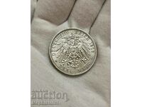 3 μάρκα 1913, Γερμανία / Σαξονία - ασημένιο νόμισμα