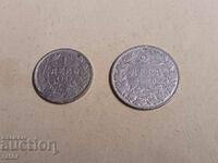 Coins 1 leva and 2 leva 1925. Kingdom of Bulgaria. A coin