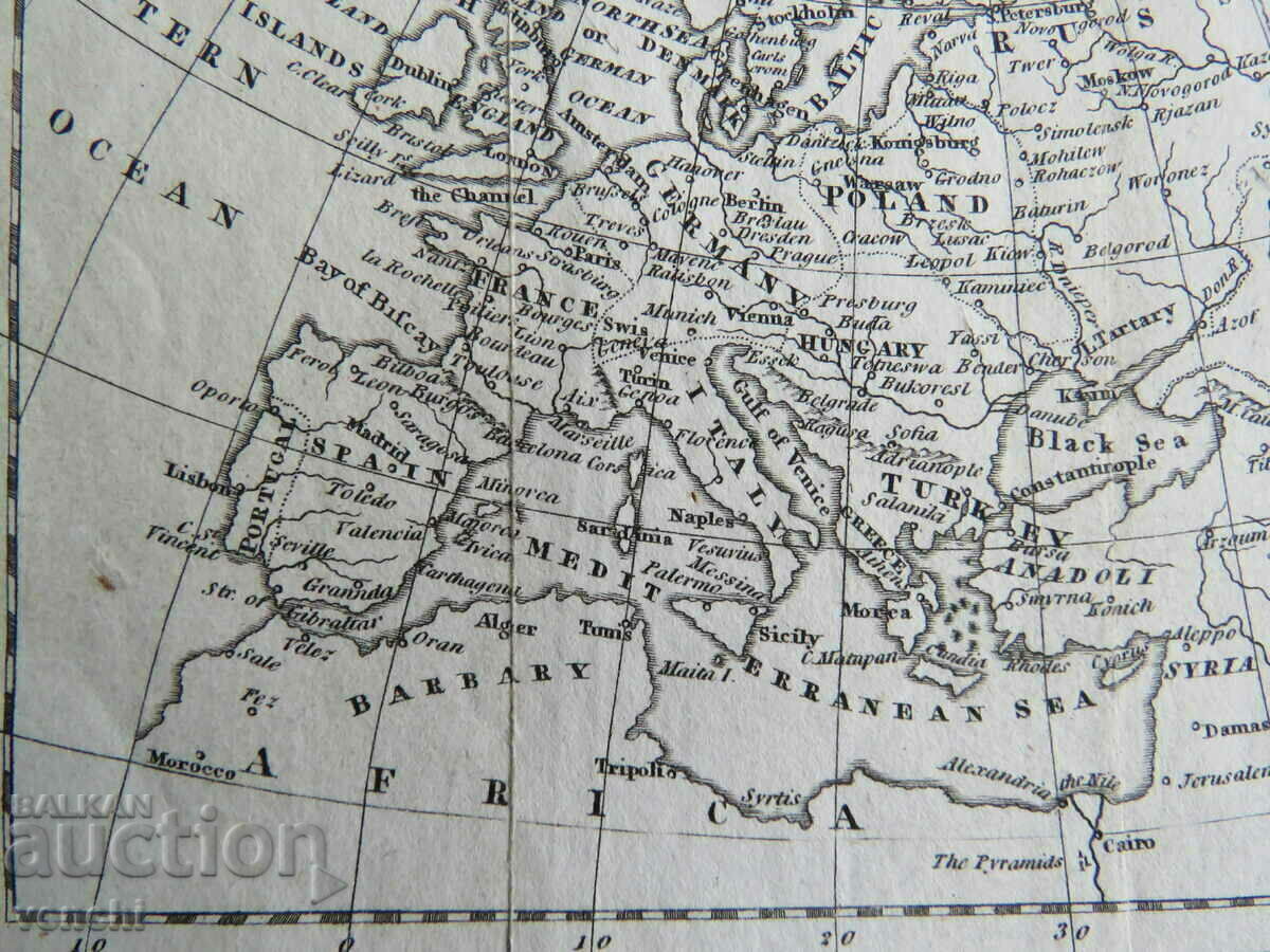 18TH CENTURY - OLD MAP - EUROPE = ORIGINAL + - 5 18TH CENTURY - OLD MAP - EUROPE = ORIGINAL + - 5