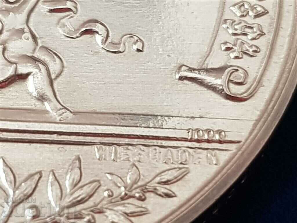 Γερμανικό ασημένιο νόμισμα Hess State Theatre στο Βισμπάντεν - 6