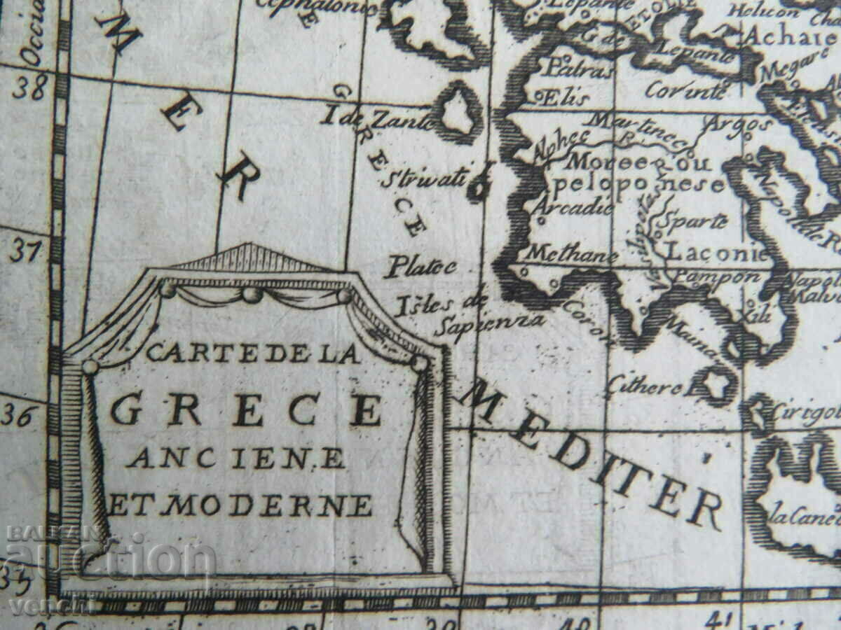 Licitație 1744 - HARTA VECHE - GRECIA = ORIGINAL +