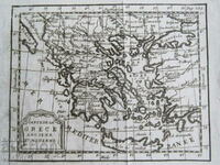 1744 - HARTA VECHE - GRECIA = ORIGINAL +