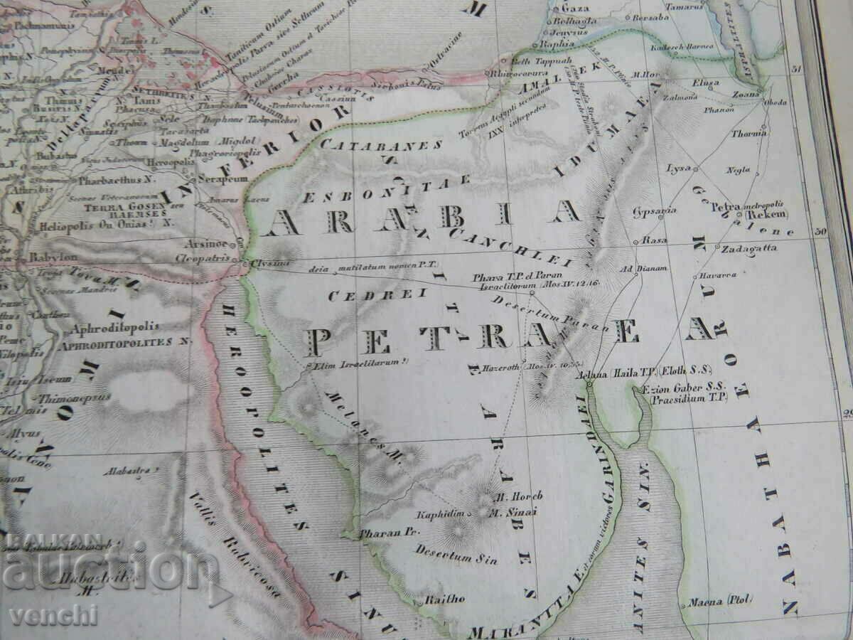Аукцион 1852 - СТАРА КАРТА - ЕГИПЕТ, АРАБИЯ = ОРИГИНАЛ +