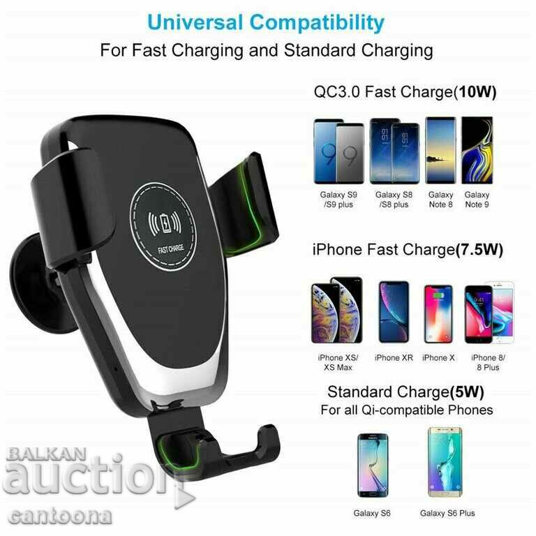 Auction  Car stand with wireless charger, Fast Wireless Charger
