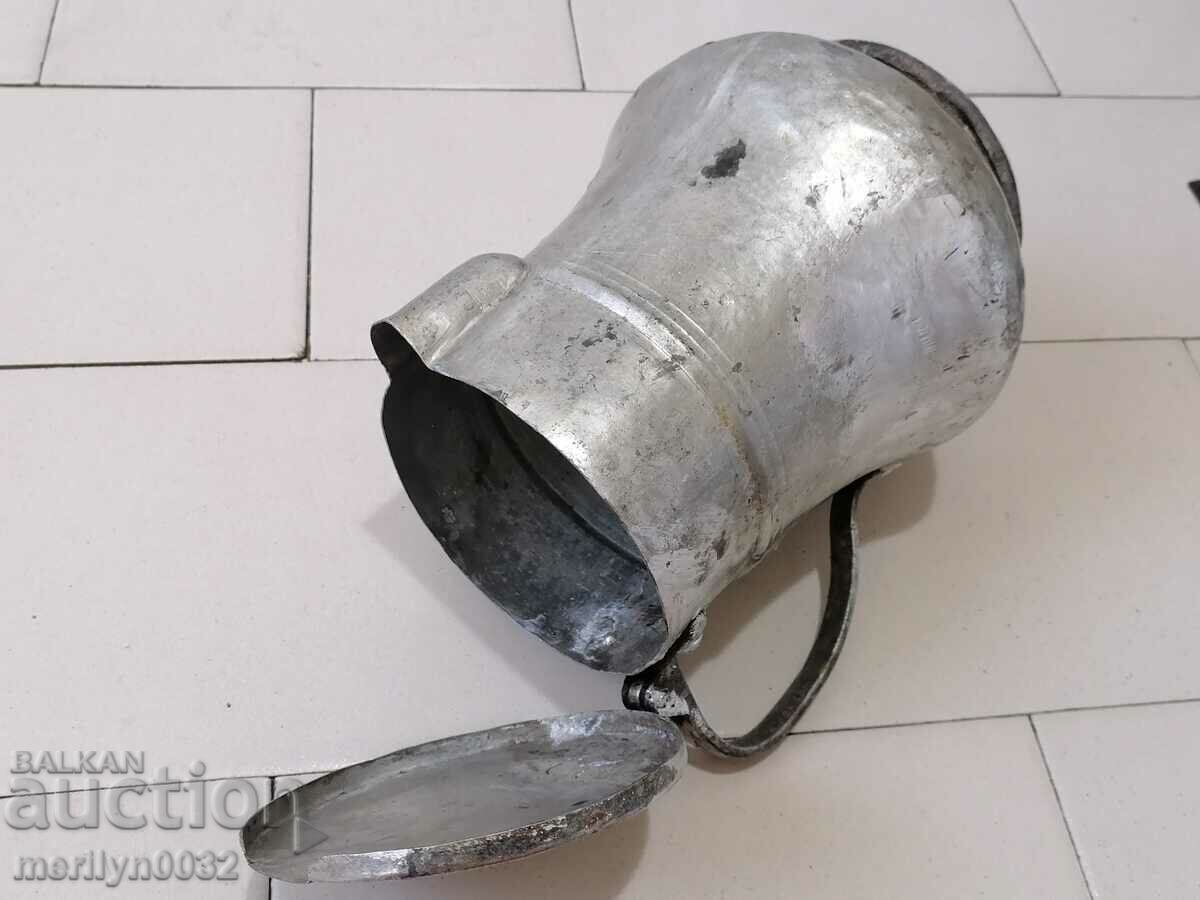 Auction Tinned Gum Copper Jug Household Dish Auction Tinned Gum Copper Jug Household Dish