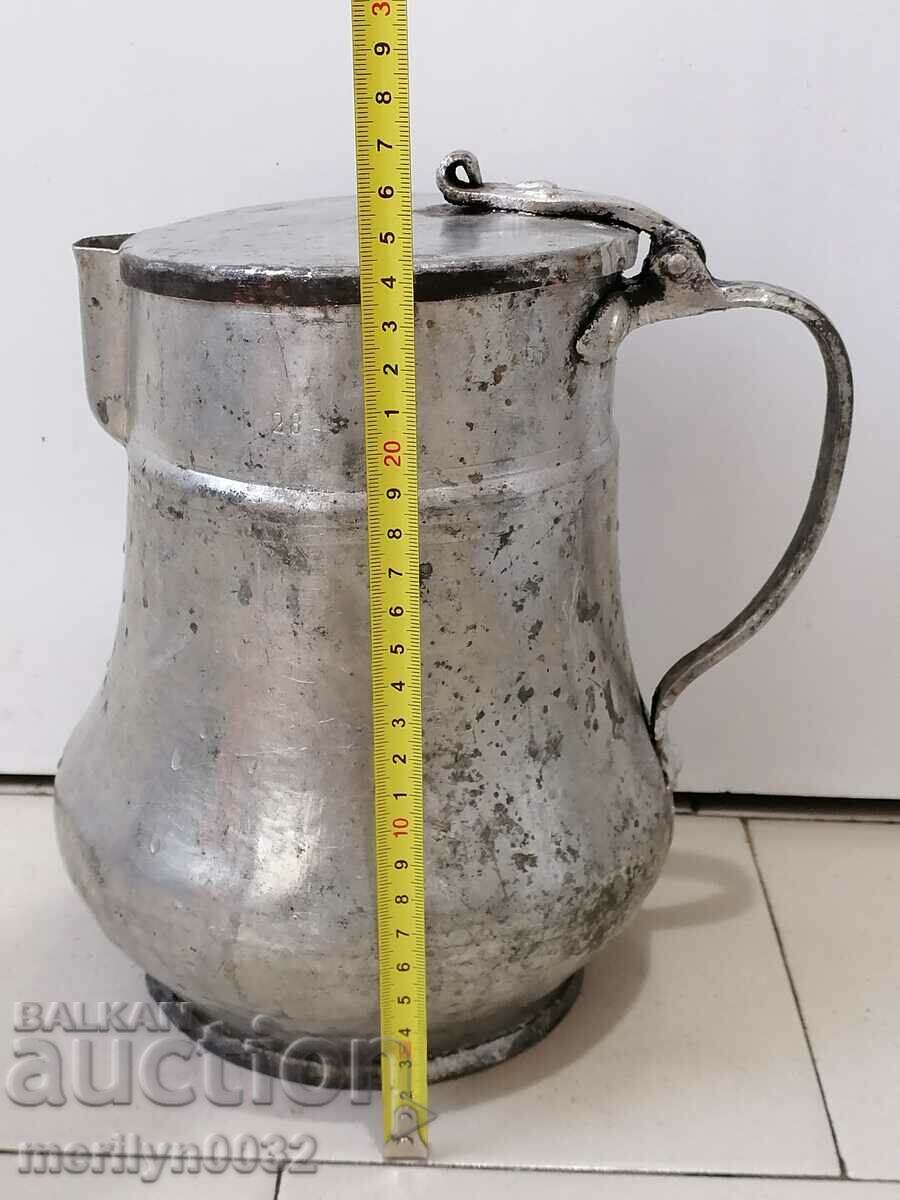 Tinned Gum Copper Jug Household Dish - 7 Tinned Gum Copper Jug Household Dish - 7