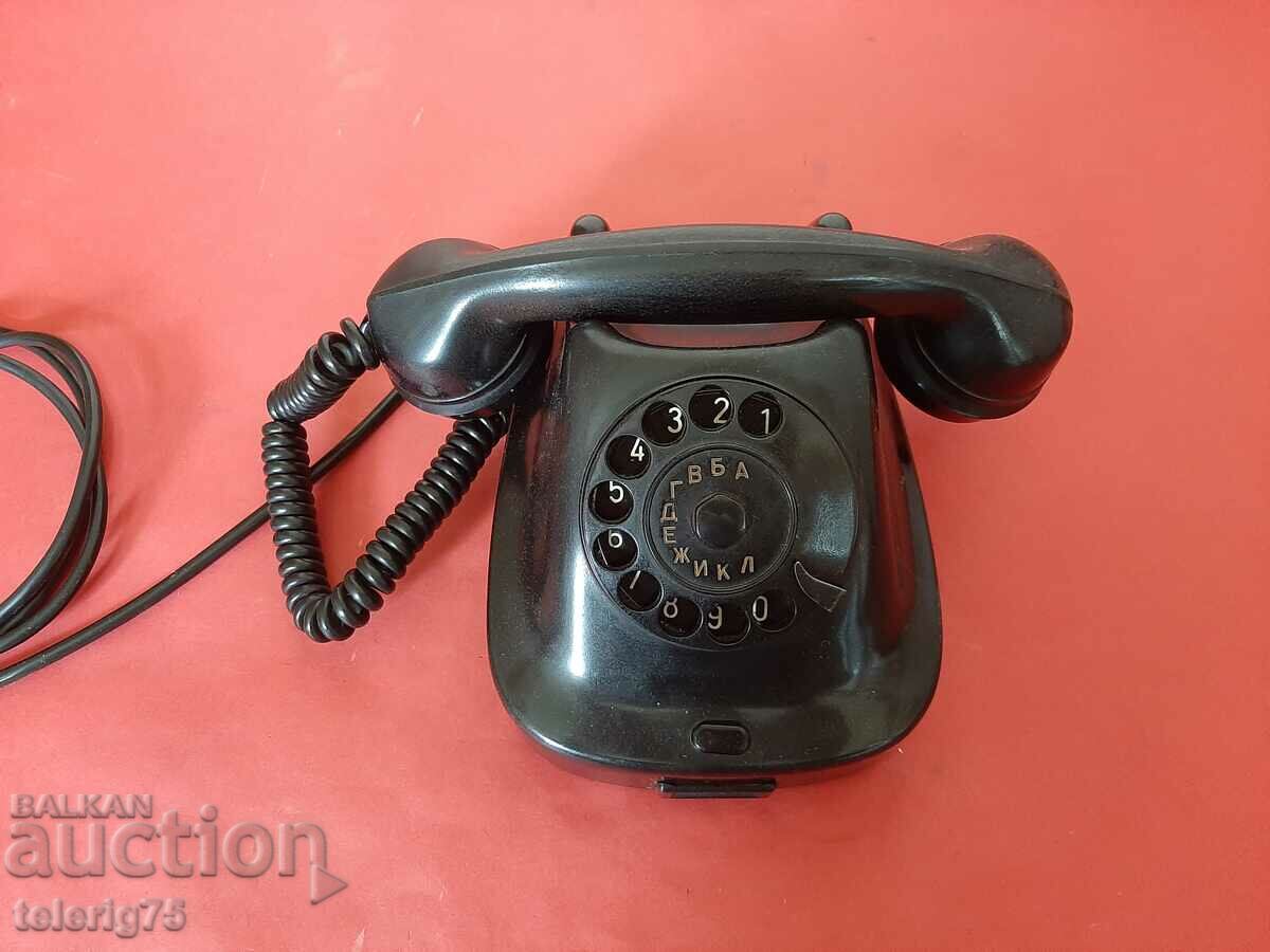 Bulgarian Old Retro Bakelite Telephone from the early 1960s