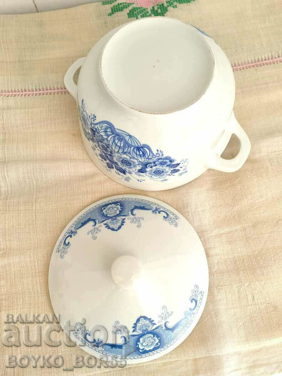 Delivery of Exquisite Russian Social USSR Porcelain Soup Bowl 70s Delivery of Exquisite Russian Social USSR Porcelain Soup Bowl 70s