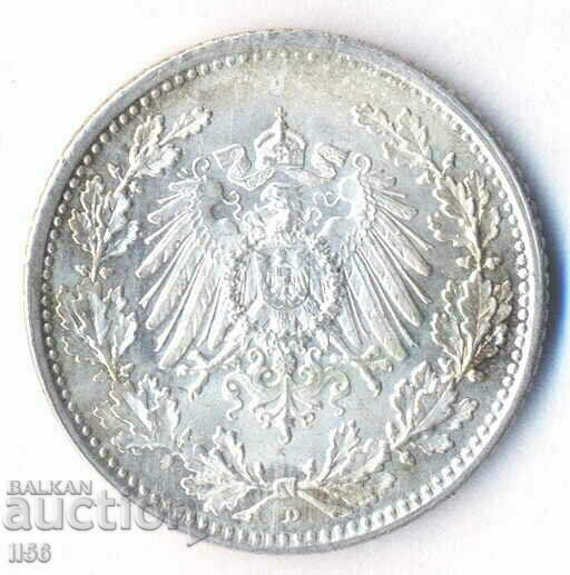 Germany - 1/2 Mark 1919 - Munich (D) - Silver with price 33.00 BGN | € 16.87 Germany - 1/2 Mark 1919 - Munich (D) - Silver with price 33.00 BGN | € 16.87