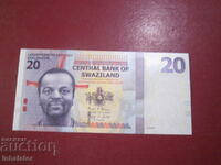 Swaziland 20 Enamel UNC