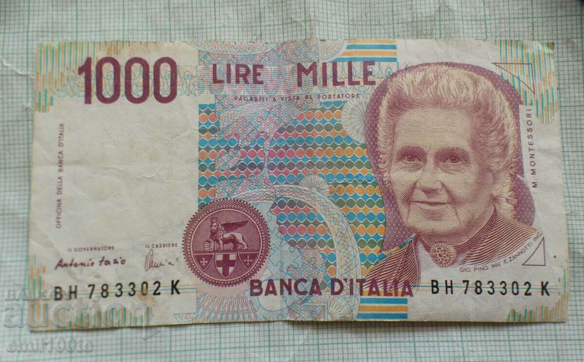 Аукцион 1000 лири 1990 г. Италия Аукцион 1000 лири 1990 г. Италия