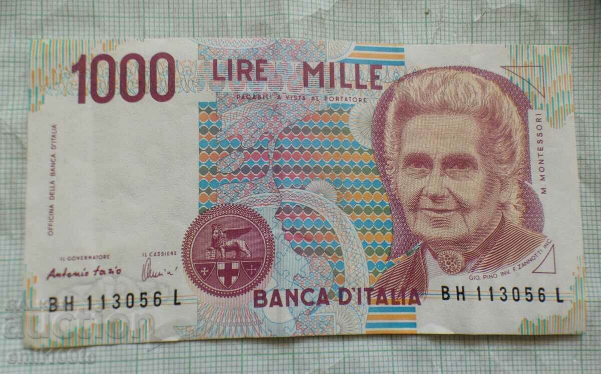 1000 liras în 1990 Italia