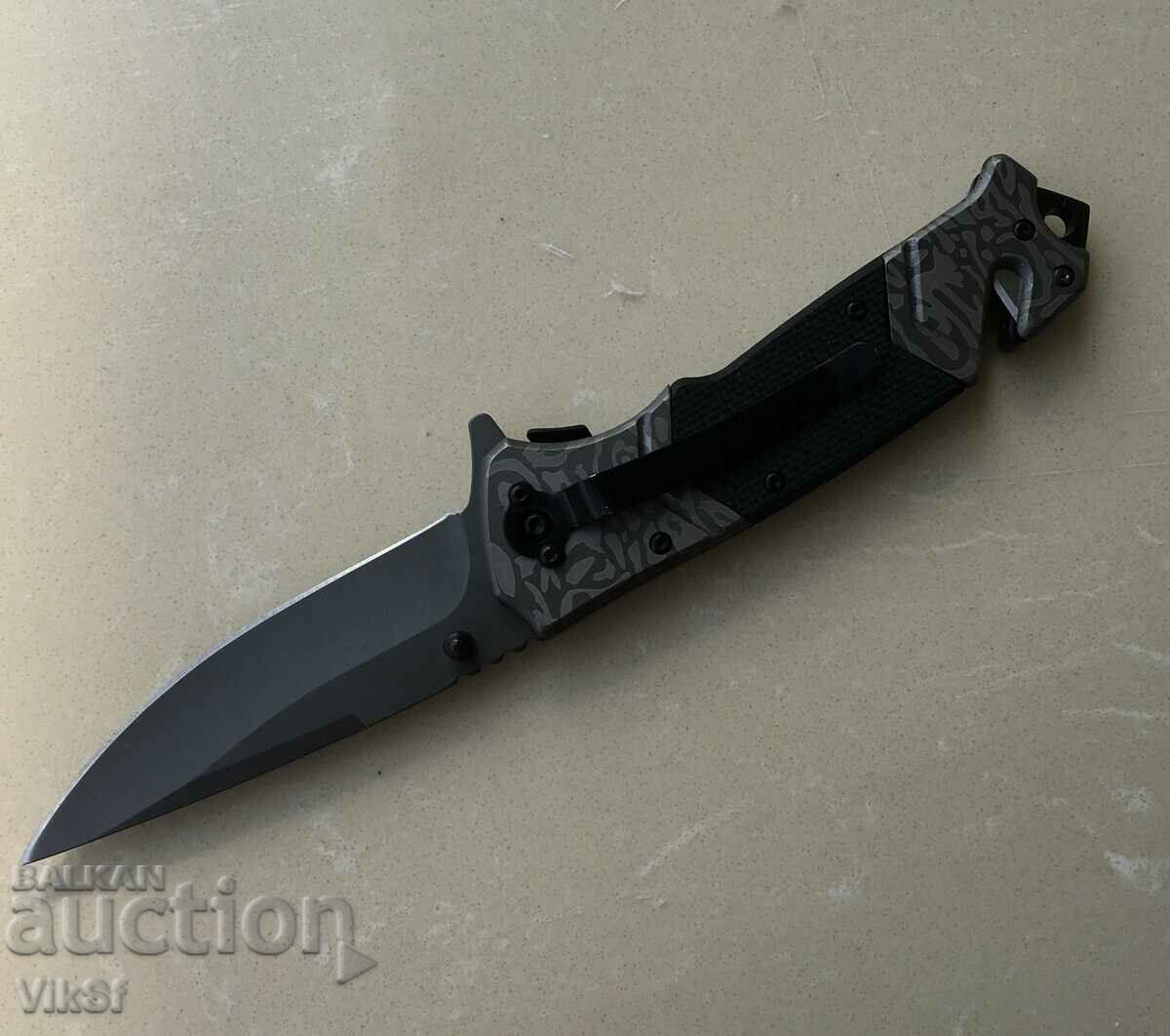 Licitație Cuțit semi-automat pliabil Browning F119, tăietor, piramidă Licitație Cuțit semi-automat pliabil Browning F119, tăietor, piramidă