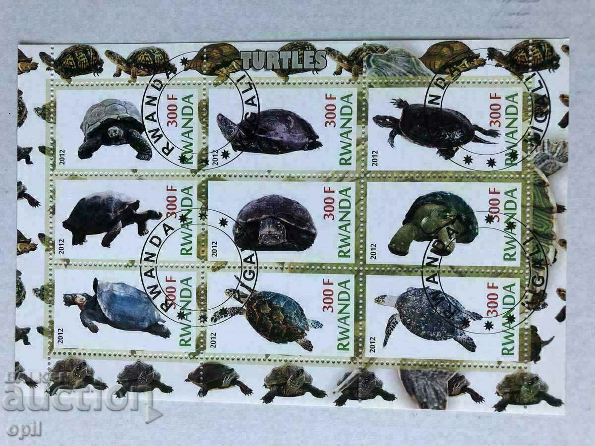 Stamped Block Turtles 2012 Rwanda