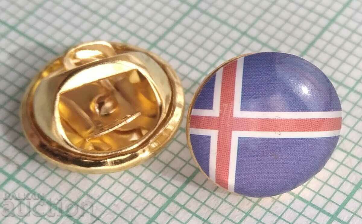 13261 Badge - flag flag Iceland