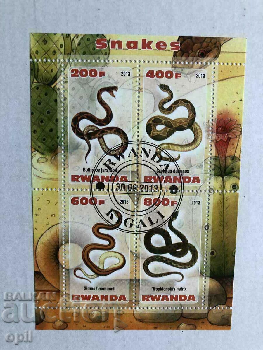 Stamped Block Snakes 2013 Rwanda