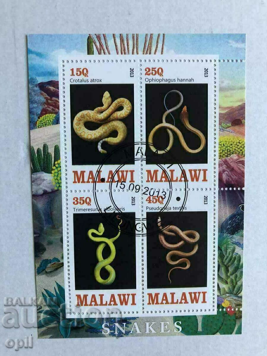 Stamped Block Snakes 2013 Malawi