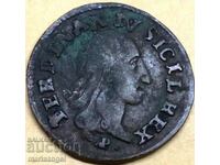 Naples and Sicily 4 cavali 1790 Ferdinand IV copper