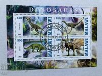 Dinozauri cu bloc ștampilat 2013 Malawi