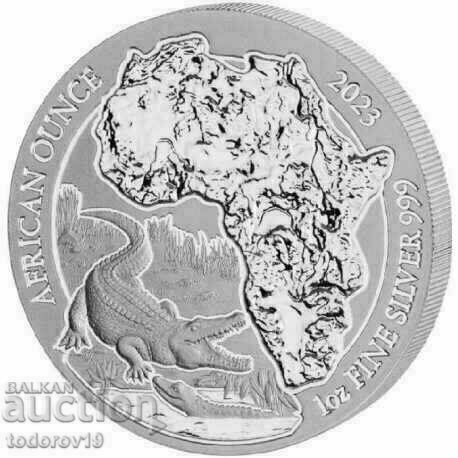 Argint 1 oz Crocodil de Nil Rwanda 2022