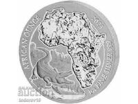 Silver 1 oz Nile Crocodile Rwanda 2022