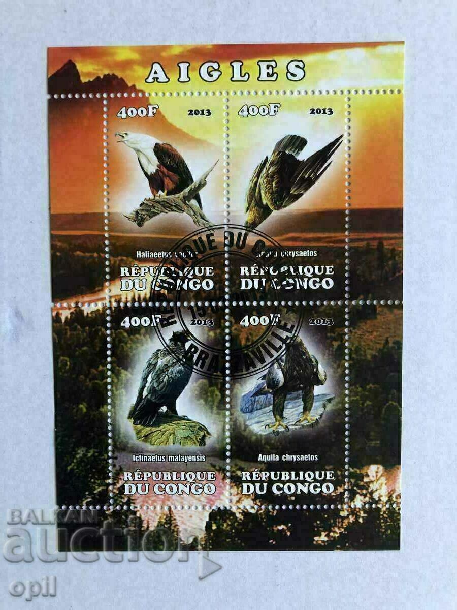 Stamped Block Eagles 2013 Congo