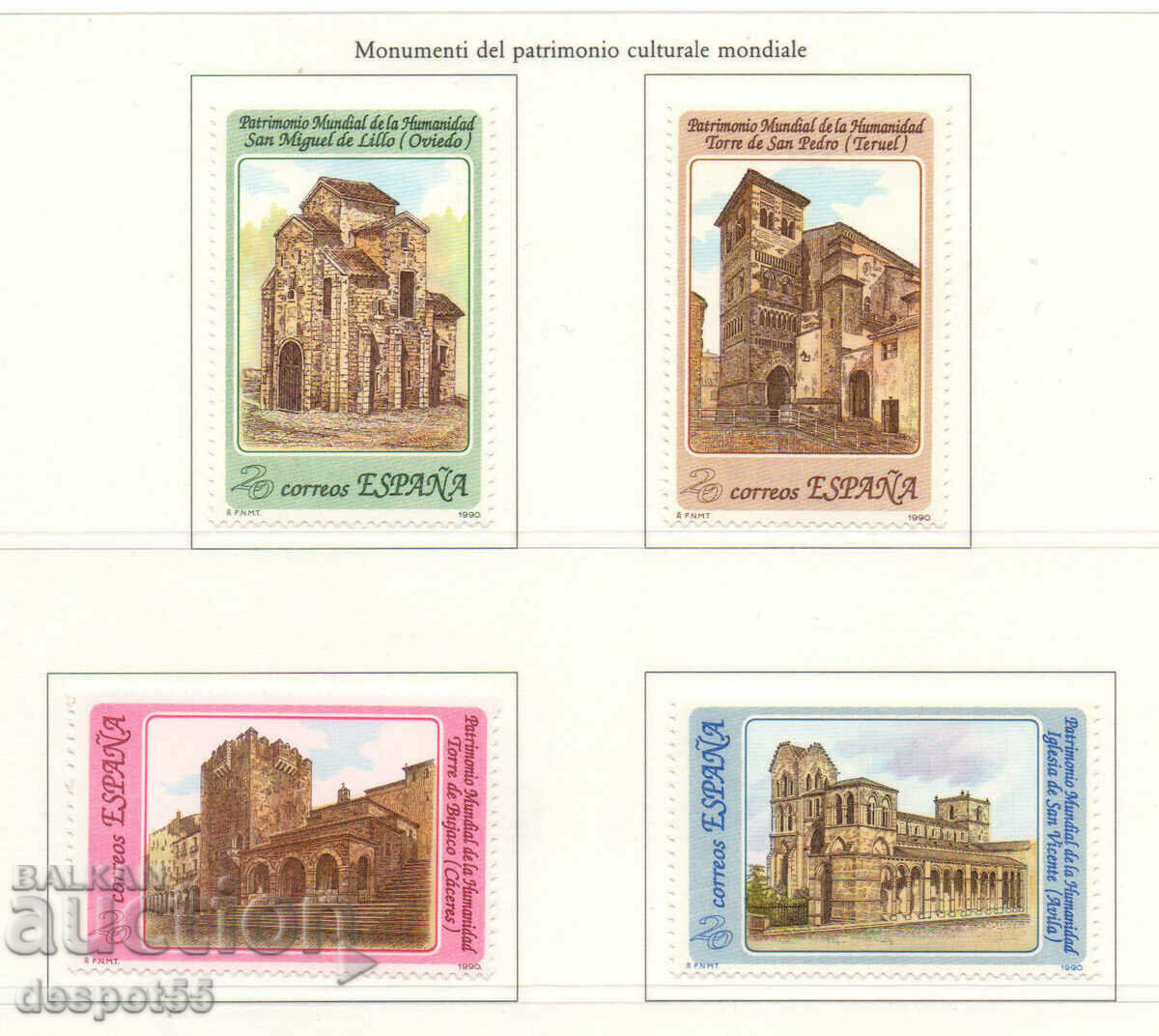 1990. Spania. UNESCO - Patrimoniul Mondial.