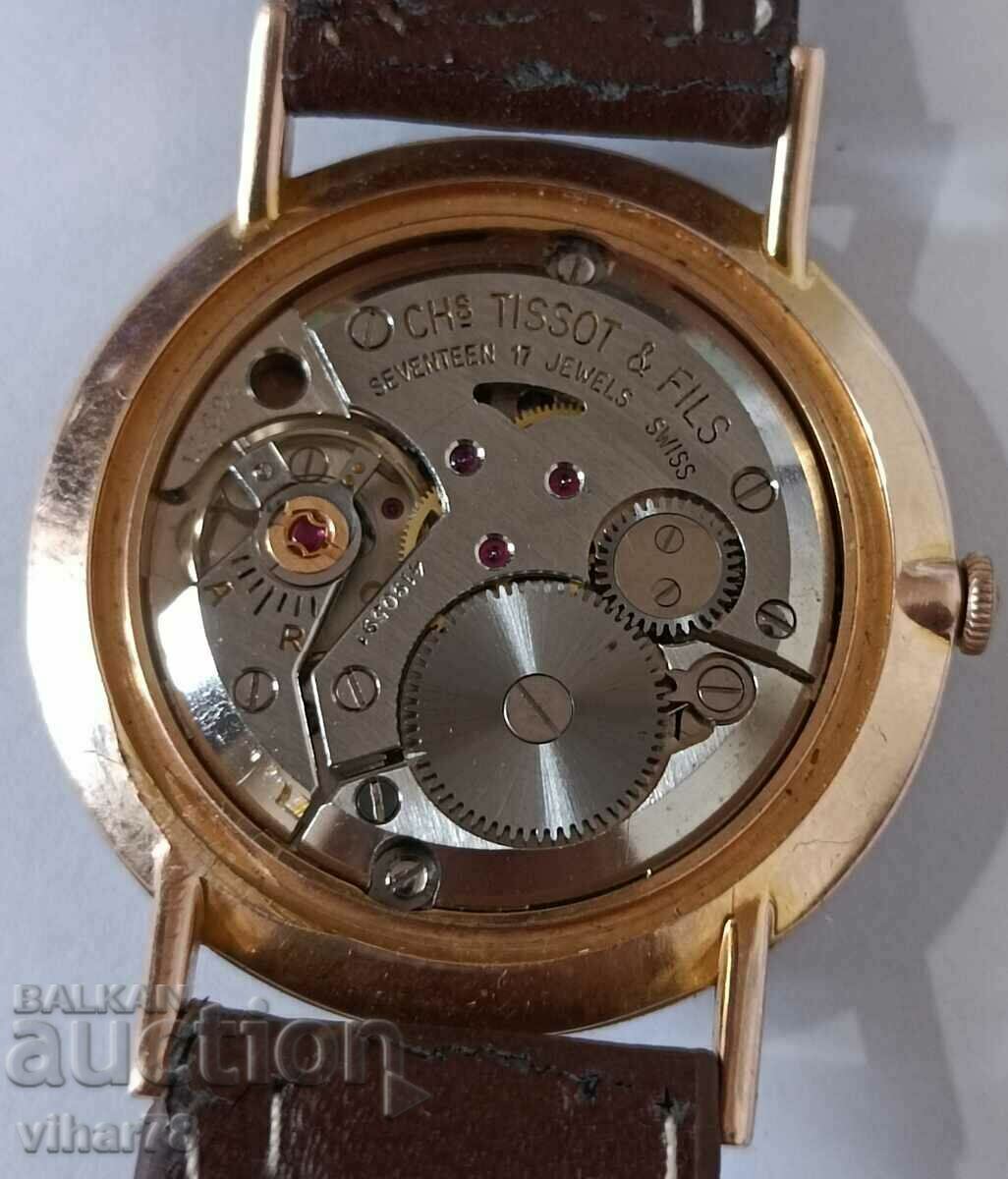 TISSOT GOLD MEN'S WATCH-20 MICRON - 5 TISSOT GOLD MEN'S WATCH-20 MICRON - 5