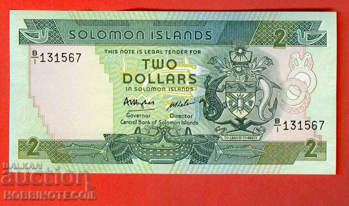 SOLOMON ISLANDS SOLOMON ISL 2 $ issue 1986 .NEW UNC