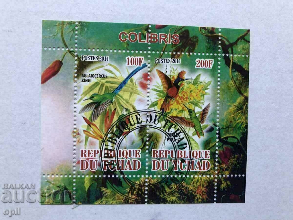 Stamped Block Hummingbird 2011 Chad