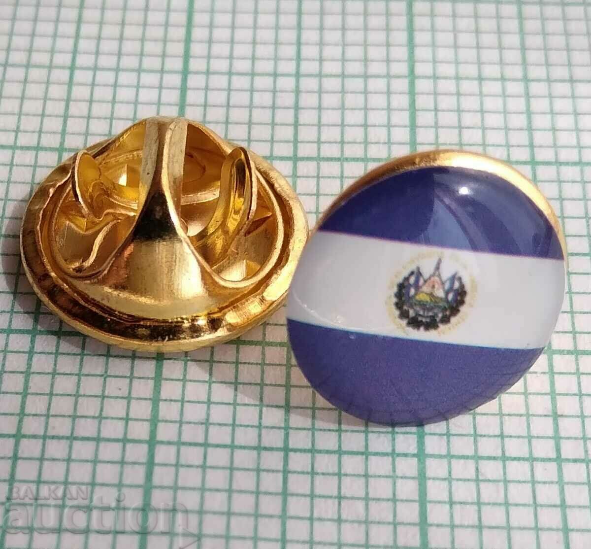 13294 Badge - El Salvador flag flag