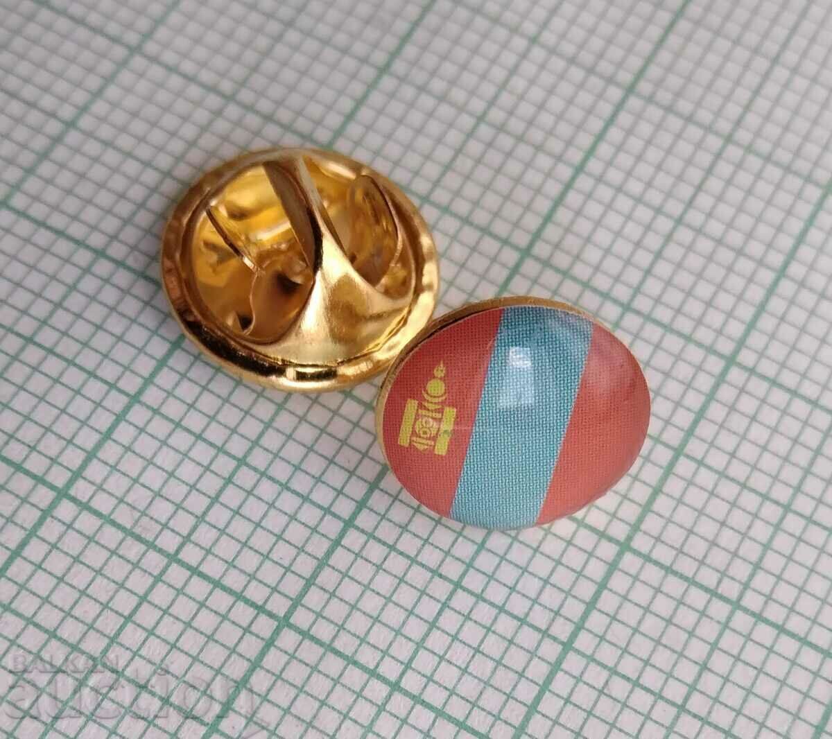 13314 Badge - flag flag Mongolia with price 1.00 BGN | € 0.51