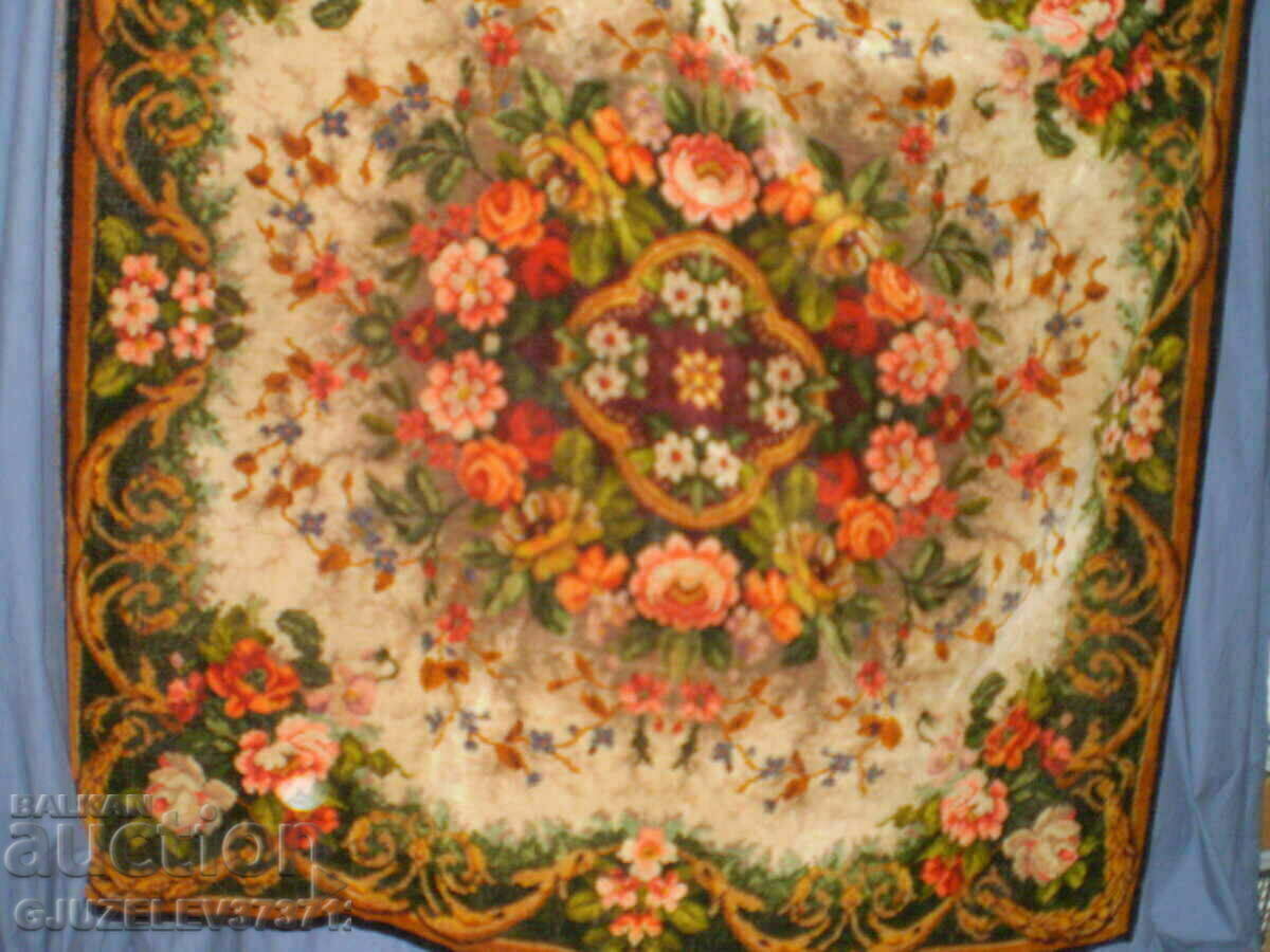 19th Century Multicolored Woolen Tablecloth - 6