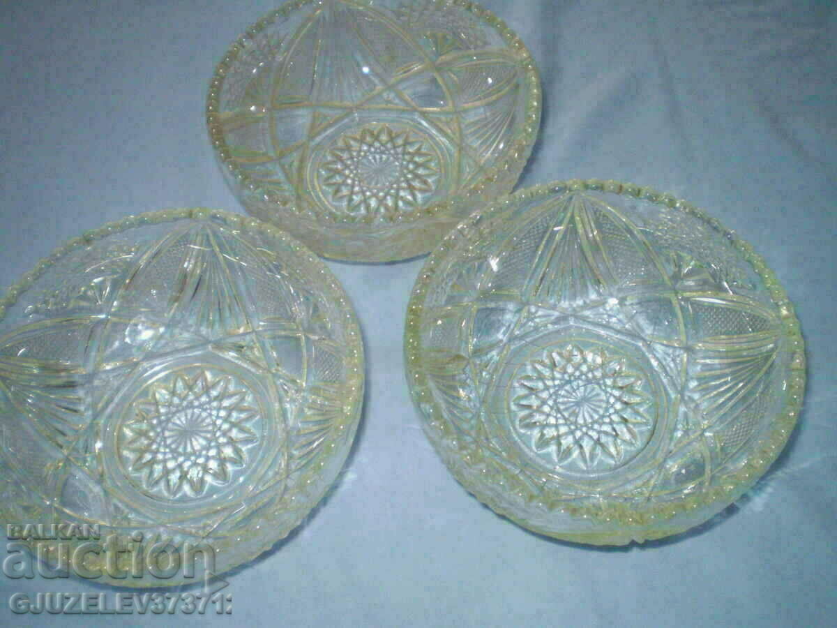 Three Small Crystal Fruitiers - 5 Three Small Crystal Fruitiers - 5