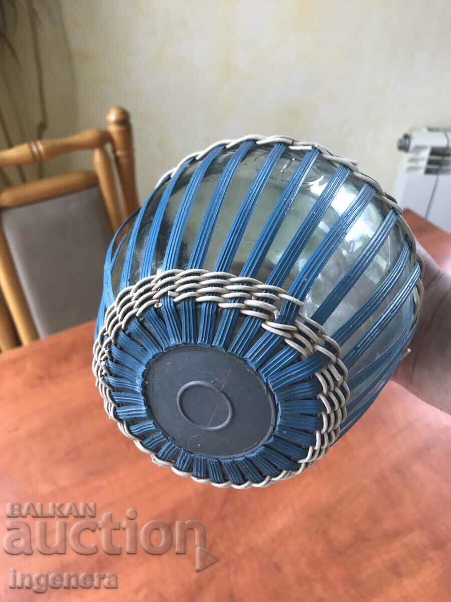 Auction DAMAJANA GLASS BOTTLE BRAIDED FOR BRANDY-2 LITERS Auction DAMAJANA GLASS BOTTLE BRAIDED FOR BRANDY-2 LITERS