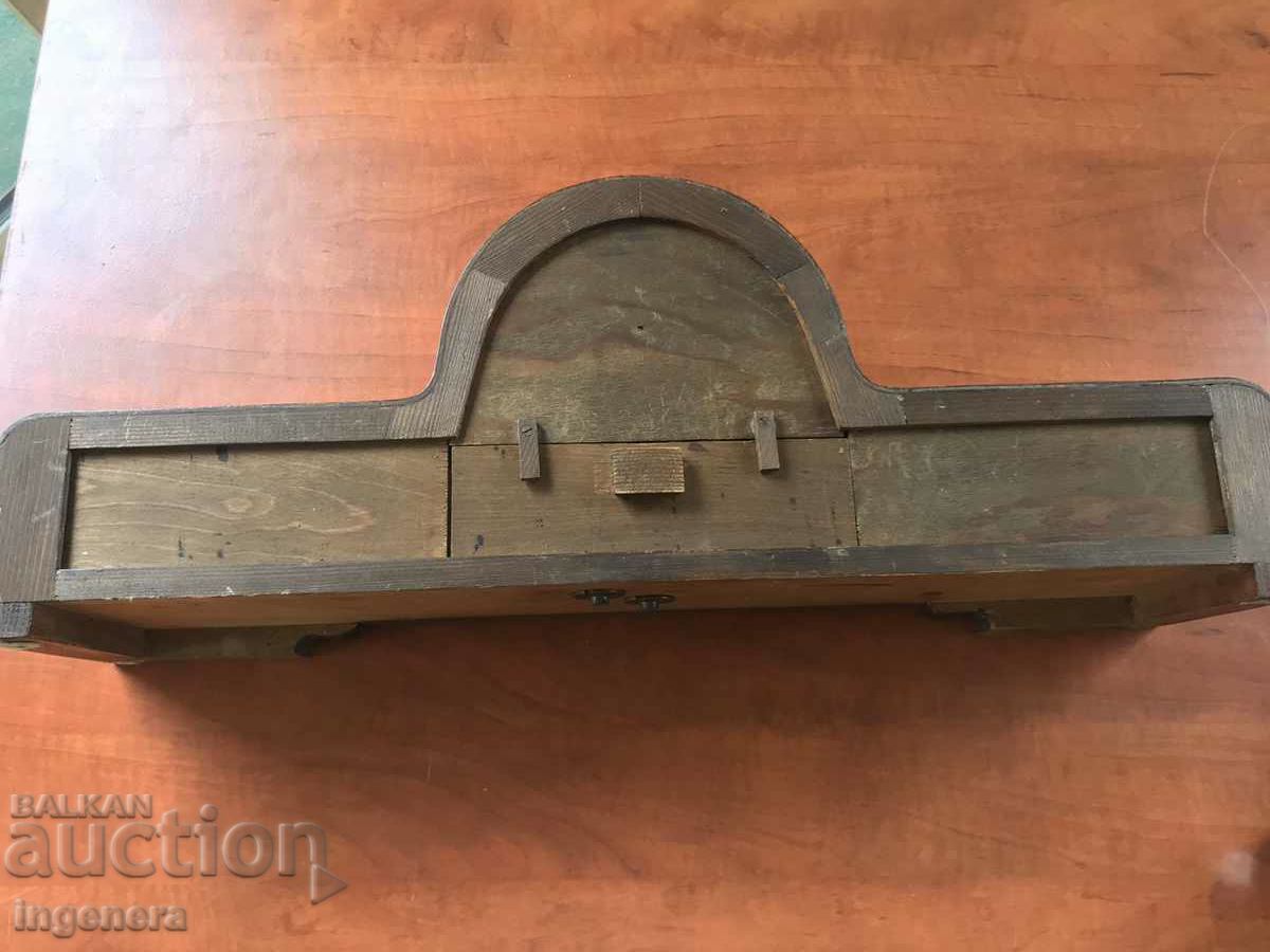 FIREPLACE CLOCK ANTIQUE LARGE WOODEN CASE - 5 FIREPLACE CLOCK ANTIQUE LARGE WOODEN CASE - 5