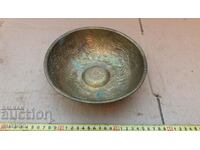 ORIENTAL BRONZE BOWL, FRUIT TRAY WITH ORNAMENT