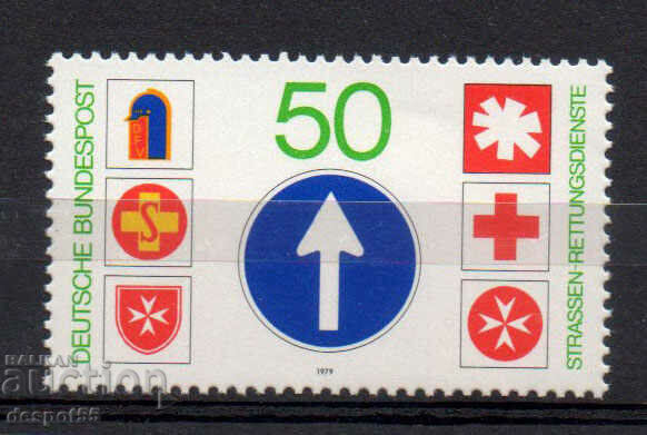 1979. Germany. Rescue services on the road - Signs.