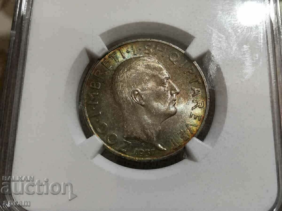 2 Frangara 1937R Topgrade. Albania. - 6 2 Frangara 1937R Topgrade. Albania. - 6